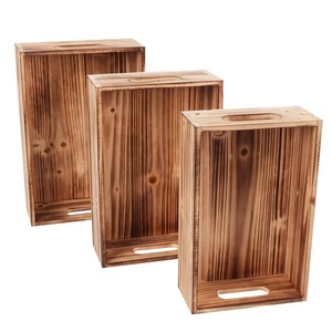 Rectangular Solid Wood <b>Storage</b> Box Pine <b>Stackable</b> Kitchen Organizer Desktop <b>Storage</b> <b>Container</b> Neatening Solution - Product Image 3