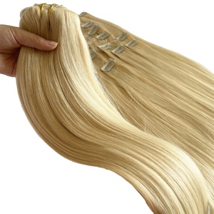 Clip Ins Invisible Bandeau Fil Humain Remy Extensions de <span class=keywords><strong>Cheveux</strong></span> Silky Straight Clip In Hair - Product Image 1
