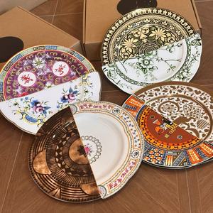 Plato de Cena de Porcelana Fina Italiana, China y Occidental de Lujo Ligero, con Color Subesmaltado, 27.5cm, Empaque en Caja de Regalo - Product Image 1