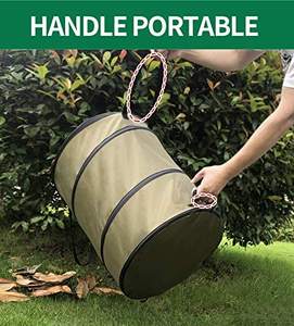 Sac poubelle Pop-up pliable, 25 l, pour Camping en plein air, corbeille pour le jardin, une cour, sac à ordures pour la pelouse - Product Image 4
