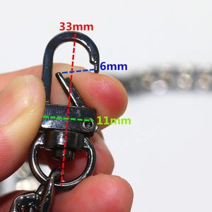 Catena in Ferro Lunga 120CM con Chiusura in Lega per Borse, Portafogli, Guinzagli per Animali, Tracolle in Colore <span class=keywords><strong>Oro</strong></span>, Argento, Nero - Product Image 3