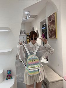 Bellissimo Zaino Colorato con Paillettes, Zaino da <span class=keywords><strong>Donna</strong></span> di Marca di Alta Moda, Grande Capacità, Borsa Scolastica Premium Resistente 2366 - Product Image 5