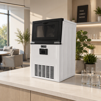 Machine à glaçons compacte en acier inoxydable, entièrement automatique, commerciale, grande capacité 24h/24, pour restaurant, hôtel