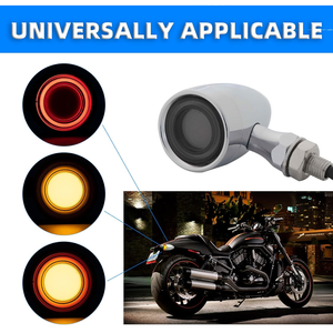 Phía Trước Phía Sau Xe Máy Bullet Chỉ Số LED 3 Trong 1 Lần Lượt Tín Hiệu Ánh Sáng Tích Hợp Phanh Đèn Hậu Retro Tín Hiệu Cho Chopper <span class=keywords><strong>Bobber</strong></span> - Product Image 6