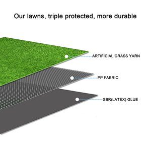 JS 10mm 90cm * 90cm Vert Synthétique Faux Gazon Gazon Artificiel Herbe Tapis Tapis pour Pet <span class=keywords><strong>Jardin</strong></span> - Product Image 6