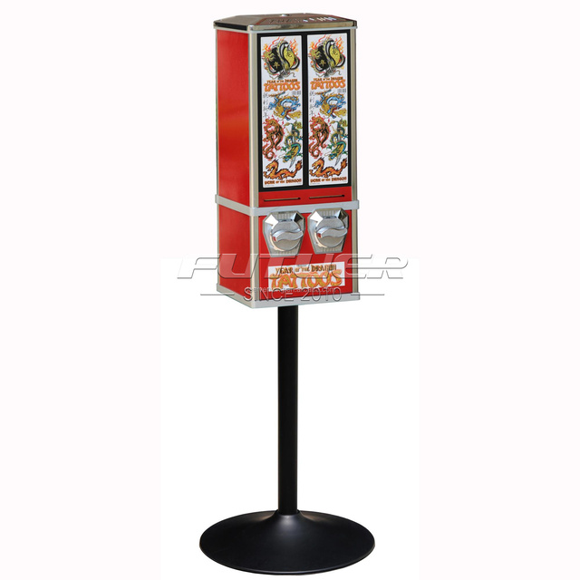 Mini Card/Tattoo Vending Machine with Postcards and Anime Characters