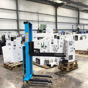 Chariot élévateur à palettes hydraulique portable de 500 <span class=keywords><strong>kg</strong></span> à 1000 <span class=keywords><strong>kg</strong></span>, petit chariot élévateur manuel à pousser, chariot élévateur électrique avec télécommande manuelle - Product Image 3