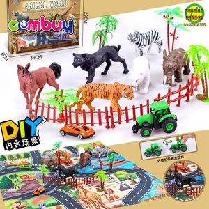 Alfombra de Juego para Piso, Juego de Construcción DIY, <span class=keywords><strong>Mini</strong></span> Animales, Mundo de <span class=keywords><strong>Dinosaurios</strong></span>, Juguetes de Plástico, Modelo Realista para Niños - Product Image 3