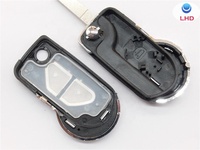 Pour Citroen DS3 noir 2/3 boutons verrouiller déverrouiller placage télécommande porte-clés coque de boîtier