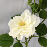 Fleurs d'hibiscus artificielles avec touche simulée adaptées au paysage de mariage, décoration de table de la Saint-Valentin