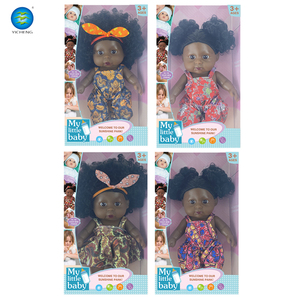 2024 New 8 Inch Sống Động Như Thật Vinyl Trẻ Sơ Sinh Bé Phi Búp Bê Màu Đen Dễ Thương Bé Búp Bê Với Mái Tóc Xoăn Vinyl Búp Bê Với 4 IC - Product Image 2
