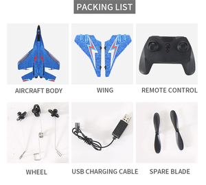 ใหม่ LED Light Night <span class=keywords><strong>SU35</strong></span>โฟม EPP <span class=keywords><strong>RC</strong></span> เครื่องร่อนบิน Aerobatic รีโมทคอนโทรลเครื่องบินของเล่นสำหรับเด็ก RTF VS FX820 FX620 - Product Image 5