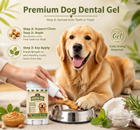 Gel dentaire pour chiens, soin buccal, nettoyage des dents, haleine fraîche, saveur beurre de cacahuète, mélange botanique, gel OEM, marque privée