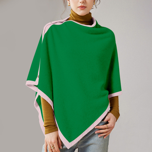 Châle en <span class=keywords><strong>cachemire</strong></span> pour femmes sur mesure Pull en <span class=keywords><strong>cachemire</strong></span> respirant rose vert <span class=keywords><strong>Poncho</strong></span> en laine et <span class=keywords><strong>cachemire</strong></span> - Product Image 4