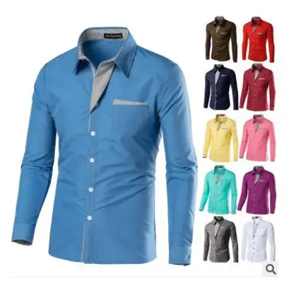 Rbx Comfortable Slim Fit Long Sleeve Business Casual Printed Formal Dress Shirts Popular Shirt Men Outdoor Walking Gym Shirt