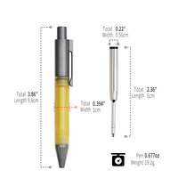 Stylo bille en alliage de titane PEI, instrument d'écriture à action par pression, compact, de poche, outil EDC pour signature avec clip