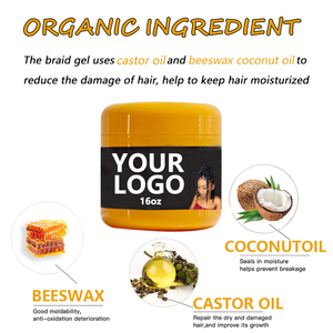 Nhà Máy Giá 16Oz Tỏa Sáng Và Loc Bện Gel Thêm Giữ Xoắn Cornrows Điều Hòa Mứt Gel Thêm Giữ Khóa N Gel - Product Image 5
