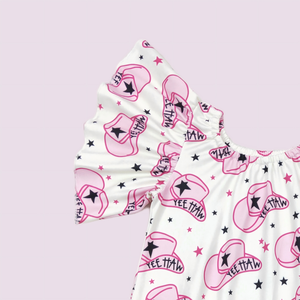 Barboteuse Rose à Manches Courtes pour Filles, Style Cowgirl Western, Vêtements pour Bébés Filles, Boutique, Vente en Gros, Haute Qualité, Nouvelle Arrivée, Prêt à Expédier - Product Image 4