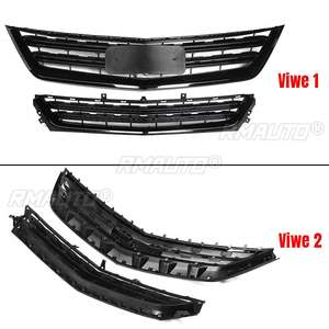 Nouvelles 2 grilles de pare-chocs avant supérieures et inférieures de remplacement pour Chevrolet Impala 2014-2020, grilles de course centrales pour pare-chocs avant - Product Image 2
