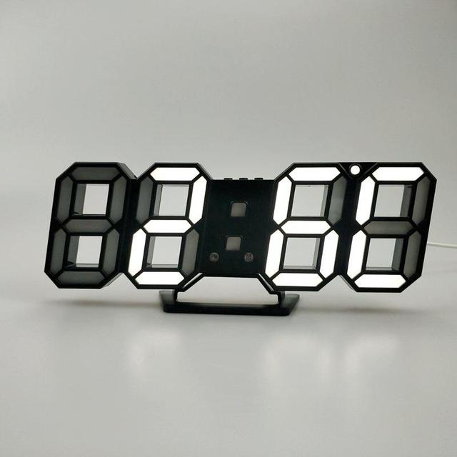 Smart Digital Alarm Clock Curved LED Screen ABS Material American Style Office Living Room Outdoor Backlit USB Powered Dual