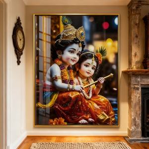 Peinture murale personnalisée en gros pour la décoration intérieure, impression HD, figurine islamique, peinture pour enfants, salon, peinture LED en porcelaine cristalline - Product Image 4