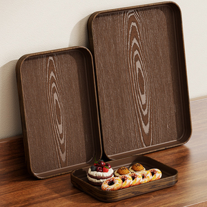 Rongyu tối giản ABS/PP cấp thực phẩm hình chữ nhật hộ gia đình ăn nhẹ khay gỗ Mun hạt mô hình cho quà tặng kinh doanh bán buôn - Product Image 3