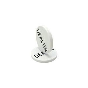 Directorio de fabricantes Calidad de <span class=keywords><strong>casino</strong></span> de acrílico blanco de 50mm con botón de distribuidor de palabra negra Distribuidor de accesorios de sala de póquer - Product Image 4