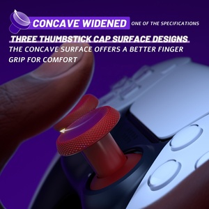 แท่งอนาล็อกปรับความสูงได้สีแดงคาร์ไมน์ ThumbsGear V3 แท่งอนาล็อกแบบ Ergonomic ที่เปลี่ยนได้สำหรับคอนโทรลเลอร์ PS5 และ PS4 - Product Image 5