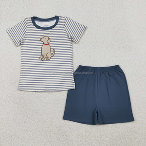 Stock MAMA'S BUDDY Broderie Camouflage Coton Biologique Vêtements d'Été Garçons Vente en Gros Nouvelle Collection Prix Usine Styles Enfants - Product Image 5