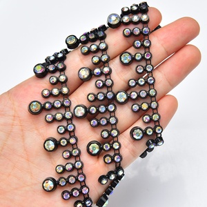 Nhựa Màu Đen Cup Rhinestone Chuỗi Dải Strass Chuỗi Pha Lê Kim Cương Cắt Tỉa Cho Vá Túi Quần Áo Trang Trí - Product Image 4