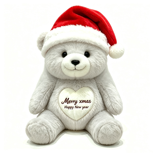 Reno navideño de peluche personalizado, reno de peluche con gorro de Papá Noel, alce de peluche navideño - Product Image 3