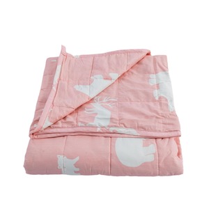 Manta Ponderada de Algodón Rosa con Estampado Animal para Terapia de Alivio del Estrés, Uso en Primavera y Otoño - Product Image 4