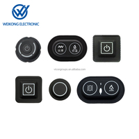 Interrupteur marche/arrêt à température contrôlée à 3 niveaux Bouton poussoir rond Clavier et clavier en silicone