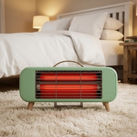 Petits radiateurs électriques à quartz portables, mini chauffages infrarouges pour tente, camping, bureau et usage domestique (sur bureau et en pièce)