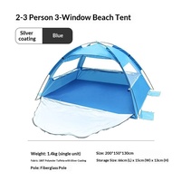 Carpa de Playa para 2-3 Personas - Fácil de Armar, Impermeable, con Protección Solar UPF 50+ UV - Carpa de Camping Ligera y Portátil