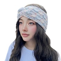 Bandeaux de sport tricotés d'hiver tendance pour femmes et filles, couvre-oreilles chauds, bandeaux extensibles doublés polaire, accessoires pour cheveux