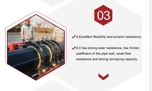 Fabriek Directe <span class=keywords><strong>Hdpe</strong></span> Hogedrukpijp Duurzaam 60Mm Tot 500Mm Kwaliteit Butt Fusion Voor Civiele Techniek - Product Image 5