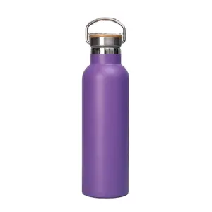 Termo de acero inoxidable con tapa de madera, termo al vacío de 500 ml, 600 ml, 750 ml, 20 oz, 25 oz