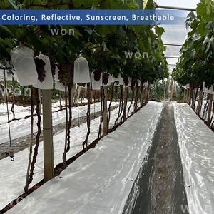 WON Toile de paillage tissée de haute qualité pour usage agricole, couverture de <span class=keywords><strong>sol</strong></span> anti-mauvaises herbes, tapis réfléchissant personnalisé pour serre, toile de serre blanche - Product Image 5