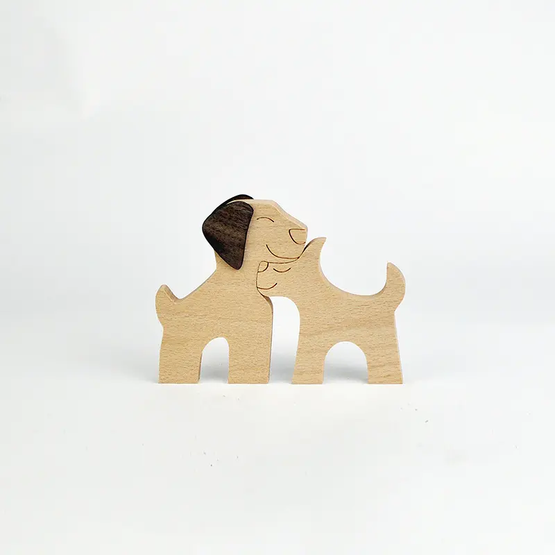 Nuovo cucciolo di famiglia giocattoli creativi decorati legno artigianato scatole di legno segni da parete-Nordic casa regali di artigianato cuccioli nuovi mestieri