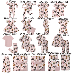 Set Pigiama Coordinato Mamma e Figlia in Bambù, Due Pezzi con Zip e Stampa 7 Brew <span class=keywords><strong>per</strong></span> <span class=keywords><strong>Famiglia</strong></span> - Product Image 1