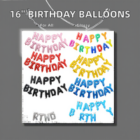 Ballons en feuille de lettres « Joyeux Anniversaire » de 16 pouces, lot de bannières pour décorations de fête, ballon publicitaire gonflable – Grande Vente