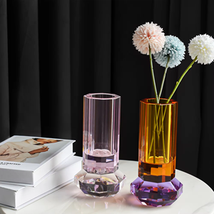 Цветочные вазы, свадебные маленькие бутон, прозрачные Дешевые Роскошные Современные хрустальные украшения, скандинавские цветочные вазы для домашнего декора - Product Image 4