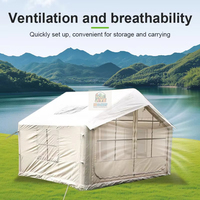 Grande tente gonflable portable pour le camping et le glamping en plein air avec pompe à air, imperméable, 4 saisons, installation rapide, usage familial