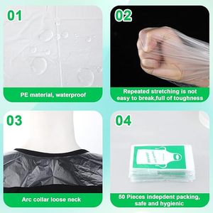 Delantales Desechables de Plástico Blanco, Material de Polietileno Impermeable, Ideales para Cocinar, Pintar, Manualidades - Product Image 4