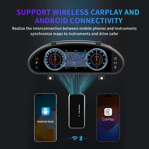 Écran haute définition de 12,3 pouces avec plusieurs interfaces utilisateur colorées pour Maserati GranTurismo GT 2007-2017, Carplay, tableau de bord LCD pour voiture - Product Image 6