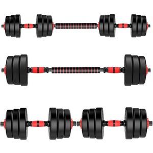 Equipo de Fitness con mancuernas de plástico rellenas de cemento pesas libres con placas de peso Wement - Product Image 3