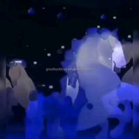 Ballon publicitaire gonflable LED lumineux en forme d'animal de dessin animé marchant, costume de cheval gonflable