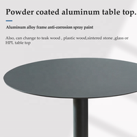 de bistrot extérieur français Meubles de jardin Hauteur de bar Patio Corde Ensemble de chaises de table à manger en aluminium