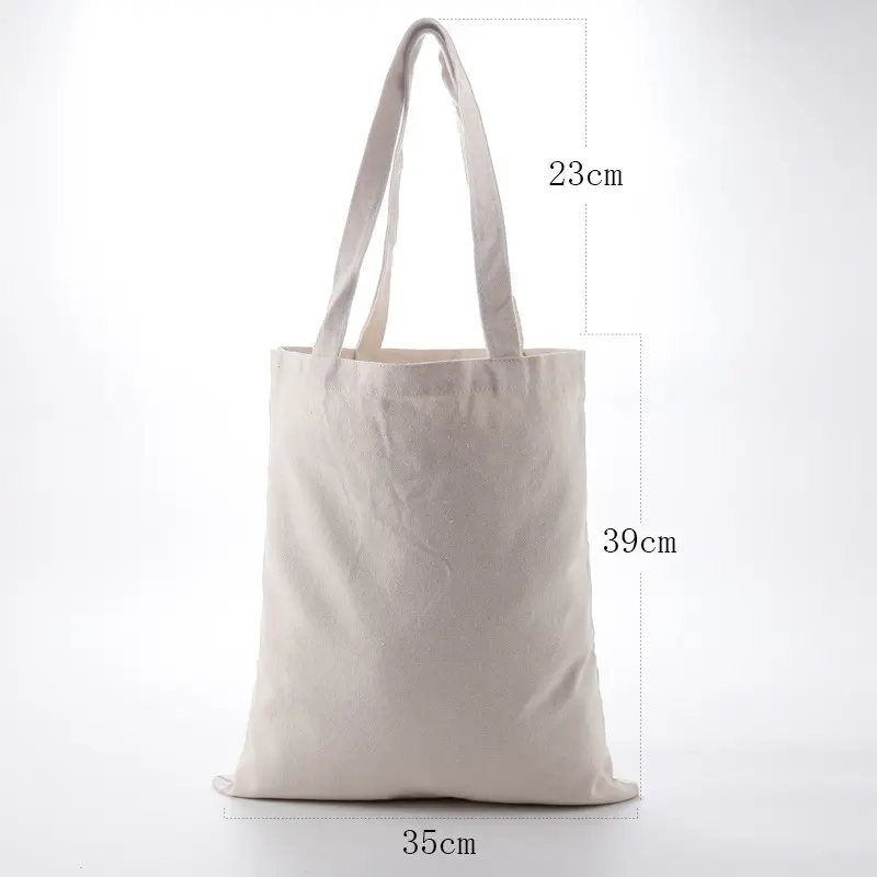 2020 Venta caliente simple en blanco de lona de algodón Natural arpillera bolso venta al por mayor